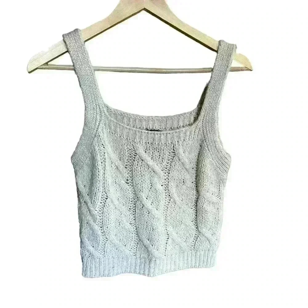 ASOS Strappy Cable Knit Sweater Crop Top